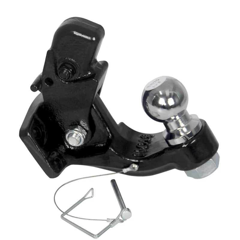 Heavy Duty Steel 8Ton Forging Trailer Hitch With 50mm or 2" Ball Chose Off-road Refit Parts Tow Hook Accessories 85*45mm Hole 1