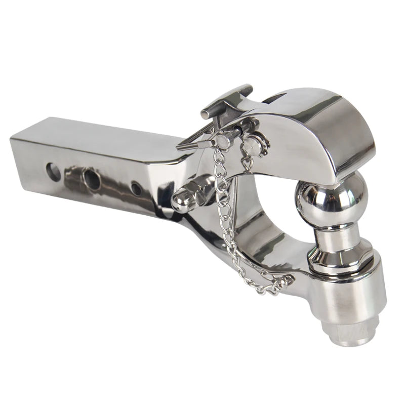 Stainless Steel Cast Battle axe Trailer Hook 5cm X 5cm Tube Arm Parts Off-road Refit Trailer Hitch Car Tow Hook Accessories 1