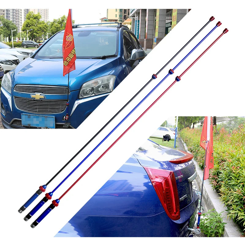 Carbon Fibre Off-road Flagpole With No Reflective Flag Quick Release Mount Safety Flagpole 2