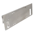 Stainless Steel Silver Front License Plate Frame Holder 45x15cm SUV Winch Trailer Hitch Parts Accessories Polished Bracket 1