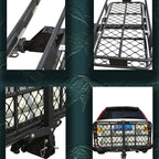 Alloy Material Car Rear 2inch Receiver Outdoor Luggage Basket Frame Kit Basket Rack Trailer Hitch Camp Trailer Accessories 5