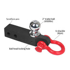 8 Ton Heavy Duty Trailer Hitch Shackle Hook 2 Inch Trailer Ball Mount Forged U Shackle D-Ring for Off-road Recovery Towing Hook 4