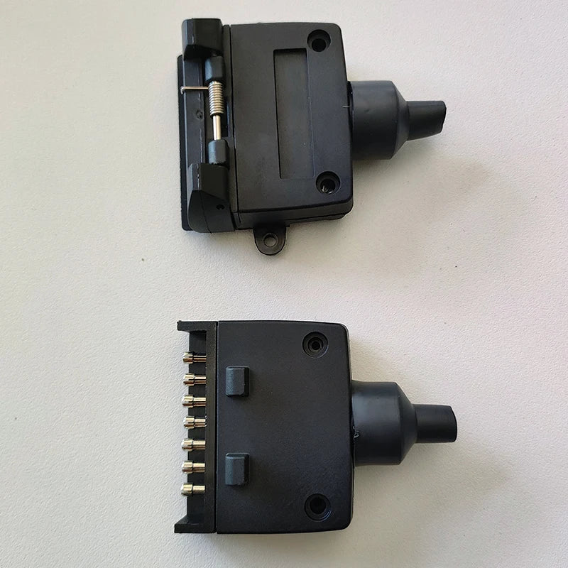 Australian Standard 7 Pin 12 Pin Flat Trailer Plug Socket Heavy Duty Waterproof Connector for RV Caravan Boat Truck Towing Hitch 5