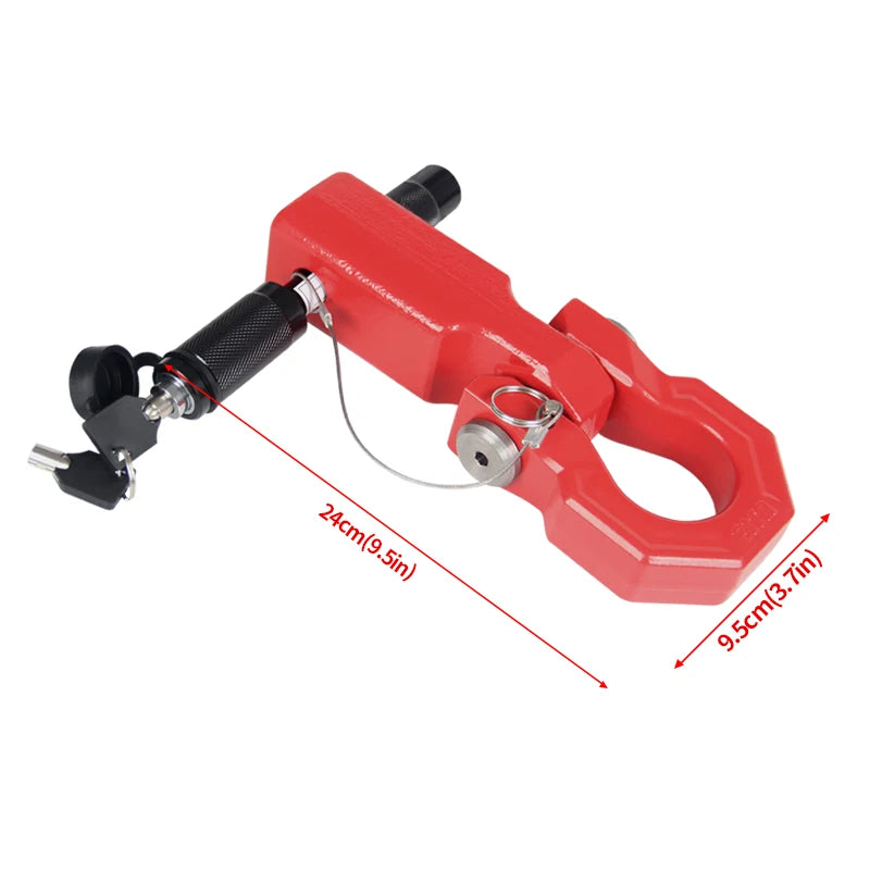 New High Quality Forged 40CR Steel Red/Black Trailer Arm Shackle U-hook 15 Ton Fits 2inch Receiver Off-road Tow Hook Hitch Camp 3