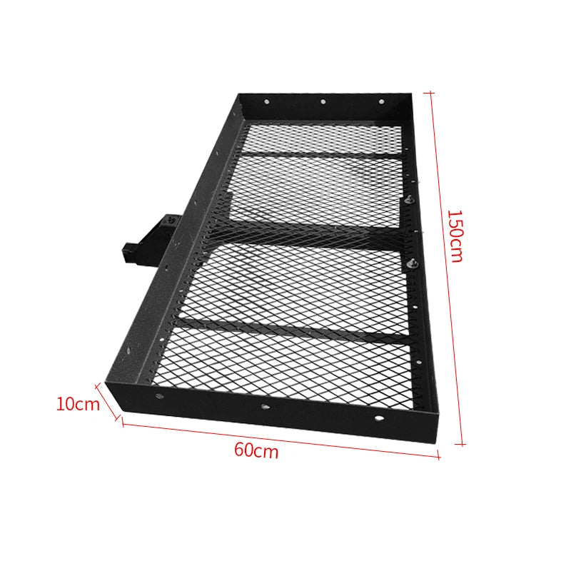 Mesh Style Short Trailer Basket, Rear Trailer Luggage Rack for Travel Camping SUV Trailer Hitch Camp Trailer Accessories 3