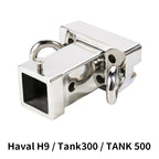 New High Quality HAVAL H9 Tank300 TANK500 Stainless Steel Square Mouth Trailer Hitch Refit Hook Parts Camp Trailer Car 3