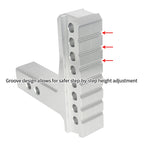Aluminum Alloy 2inch Tow Ball Trailer Hitch 6inch Tow Arm 2inch Receiver Tow Hook Silver High Quality 6000LBS Off-road 5