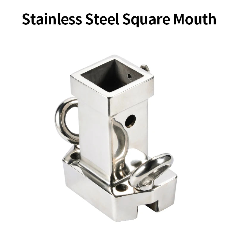 New High Quality HAVAL H9 Tank300 TANK500 Stainless Steel Square Mouth Trailer Hitch Refit Hook Parts Camp Trailer Car 1