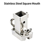 New High Quality HAVAL H9 Tank300 TANK500 Stainless Steel Square Mouth Trailer Hitch Refit Hook Parts Camp Trailer Car 1