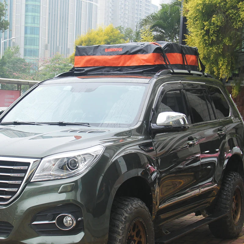 336LFoldable Storage 500D PVC Waterproof SUV Vehicle Car Travel TOP Storage Cargo Carrier Roof Rack Bag Car Camp Luggage Bag 5