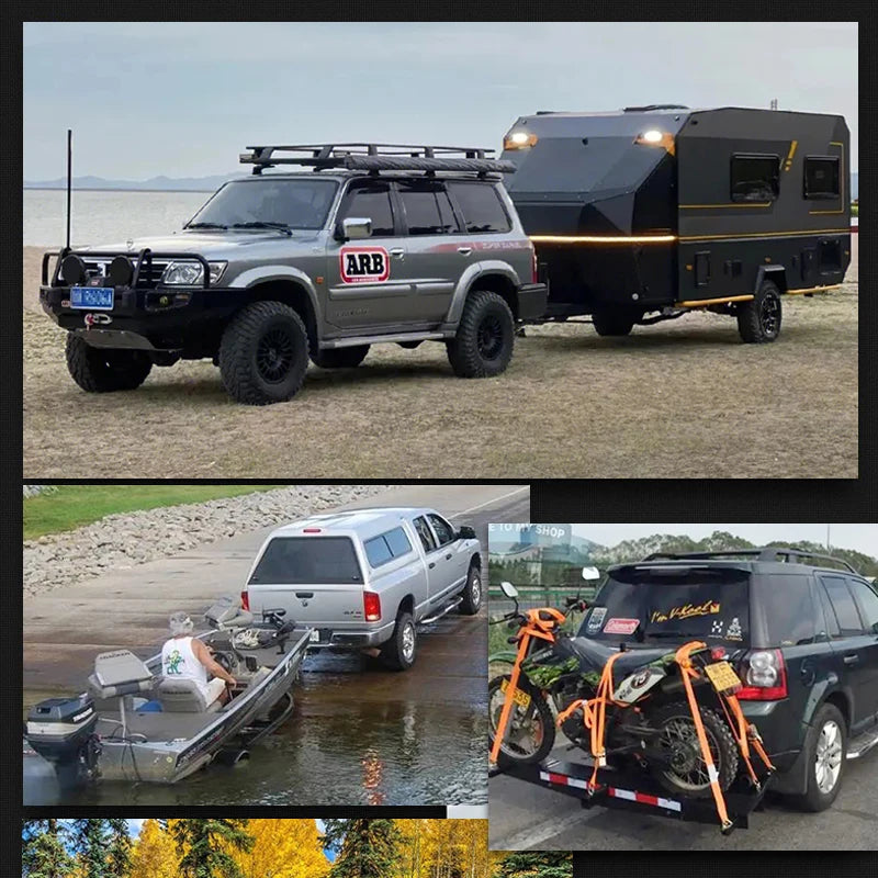 New Eagle Head Style Stainless Steel Trailer Hitch 105x55mm Base Hole Off-Road Rescue Tow Hook Refit Towing Accessories 4