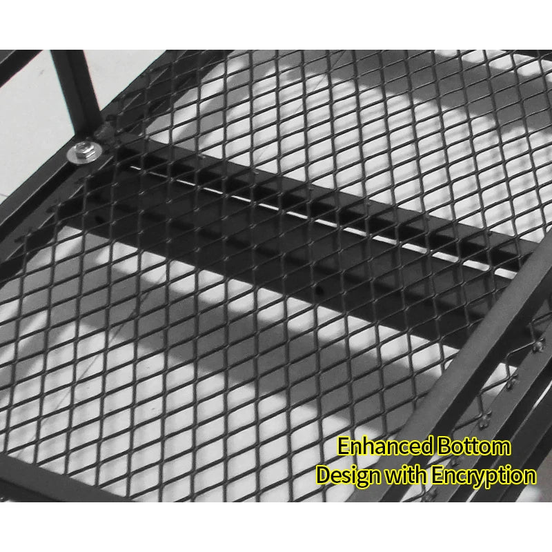 Folding Hitch Cargo Carrier Basket 2 Inch Receiver Mount Heavy Duty Steel Rear Luggage Rack for SUV Truck Car Road Trip Camping 5