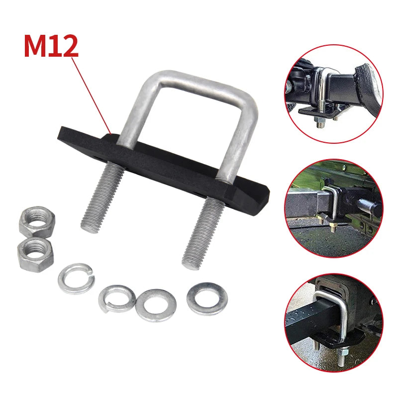New Black Steel M12 Size Square Mouth Anti-Loosening Shaking Preventing Stable Locking Brand Trailer Hitch Fasteners 3