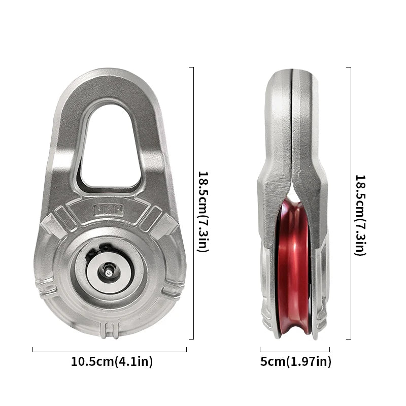 New High Quality 8 Ton Load Guide Pulley 20mm 7075 Aluminum Groove for Offroad Rescue Trailer Hitch Camp Trailer 2