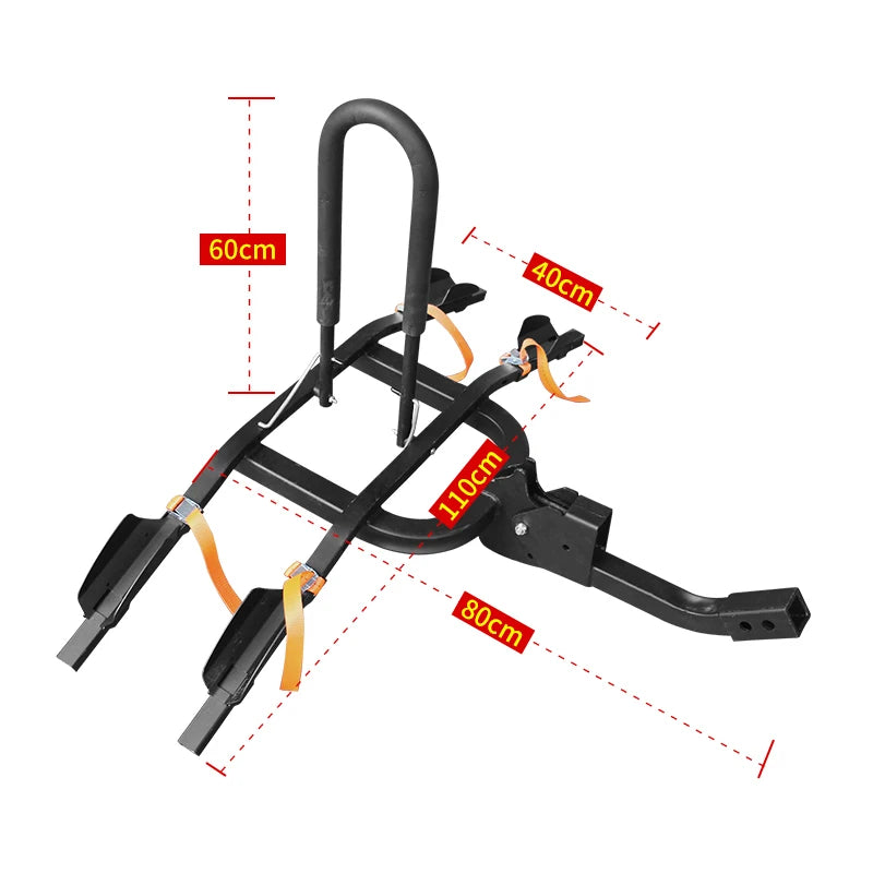Foldable Bike Car Transport Racks Multiple Bike Car Carrying Square Mouth Quick Insertion Rear Hanging Trailer Hitch Accessories 2