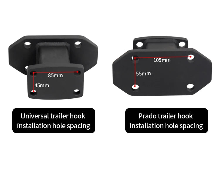 Heavy Duty Steel Trailer Hook Base 85*45mm Convert 105*55mm Conversion Car Accessories for Trailer Hitch 6