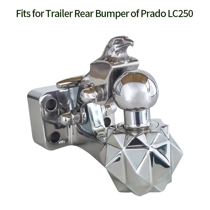 Trailer Stainless Steel Towing Hook for 23-24 Year Prado LC250 Eagle Head Design Parts Trailer Hitch Arm Camping Car Accessories 3