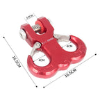 Stainless Steel Creative Base With 7075 Aluminum Alloy Sheep Horn Tow Hook Trailer Hitch Modified Accessories 3