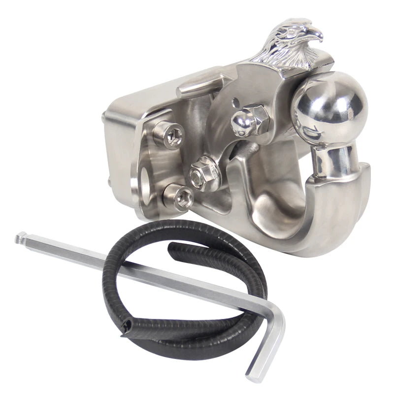 Eagle Head Style Stainless Steel Trailer Hitch With One-Piece Trailer Ball Off-road Refit Tow Hook Parts & Car Accessories 2