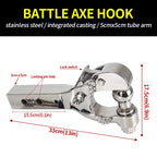 Stainless Steel Cast Battle axe Trailer Hook 5cm X 5cm Tube Arm Parts Off-road Refit Trailer Hitch Car Tow Hook Accessories 3