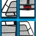 Fits 2inch Receiver Square Mouth Luggage Basket Outdoor Rack Universal Install with Car Trailer Hitch Camp Trailer Accessories 5