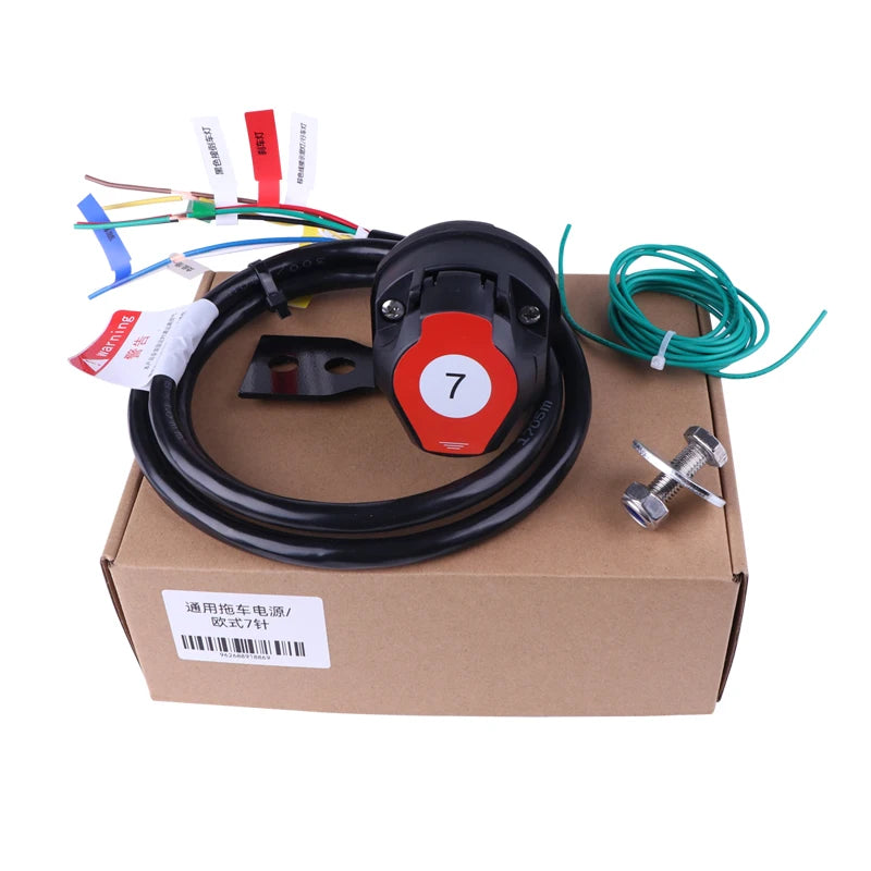 Universal 7 Pin European Trailer Wiring Harness Parts 7 Pole Trailer Plug Trailer Hitch Car Accessories Caravan Wiring Harness 1