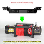 For Nissan Titan Pickup Front Bumper Refit Winch Tray Bracket Parts Trailer Hitch Winch Mounting Rack Holder Frame Accessories 5