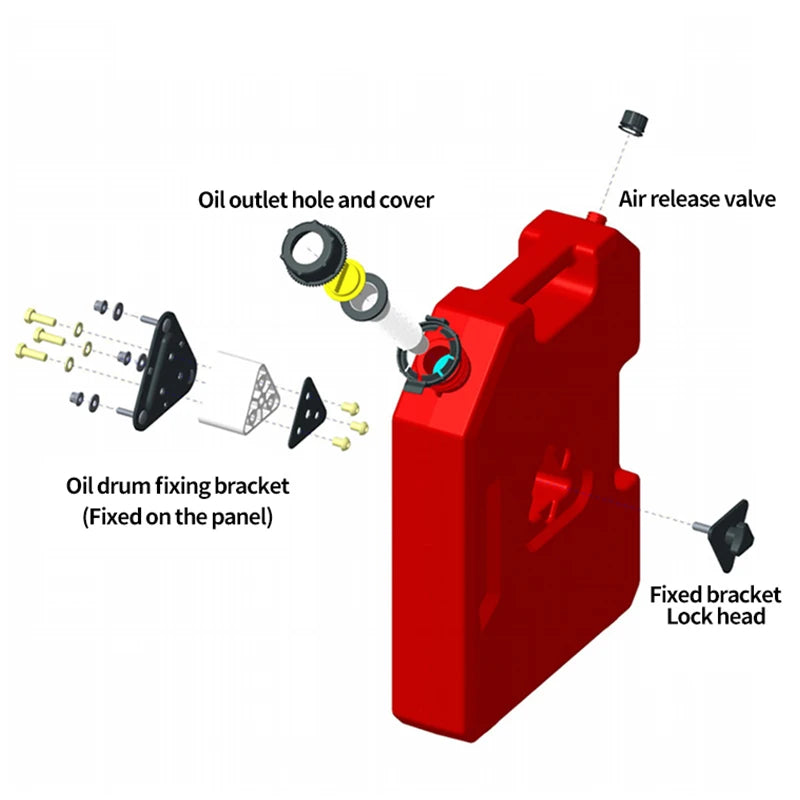 New High Quality 2-Gallon Portable Emergency Plastic Fuel Tank 7.6L Outdoor Camping Water Tank Trailer Hitch Accessories 4