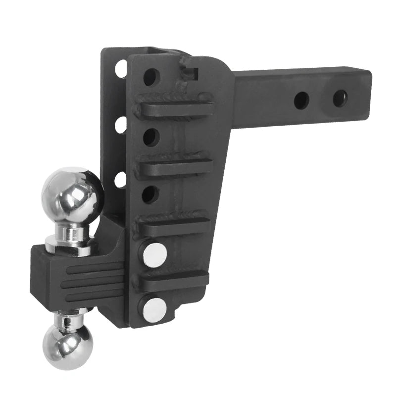 Adjustable Trailer Hitch Dual Ball Mount with 2" & 2.5" Balls 3-Level Height Adjustable Removable Towing Hitch for Trucks SUV 6