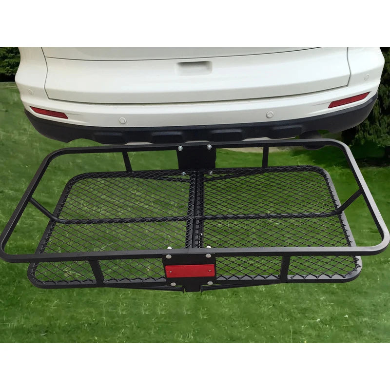 Fits 2inch Receiver Square Mouth Luggage Basket Outdoor Rack Universal Install with Car Trailer Hitch Camp Trailer Accessories 6