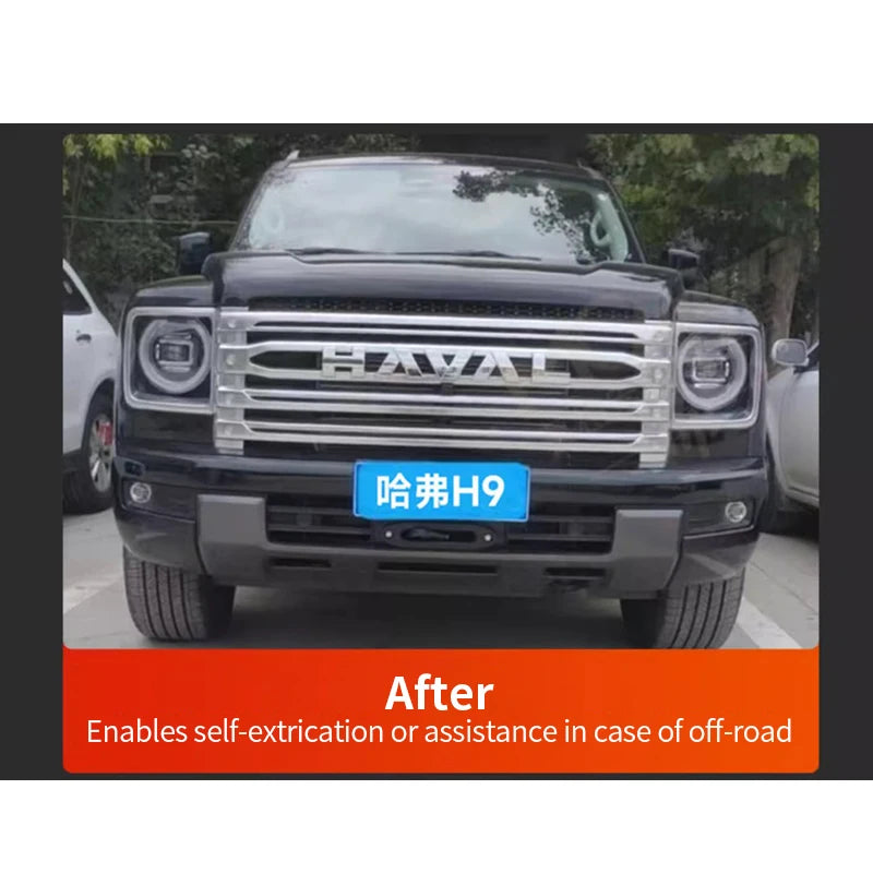 For 2024-2025 New Haval H9 Steel Winch Tray Bracket Parts Trailer Hitch Winch Mounting Rack Holder Car Winch Cradle Accessories 6