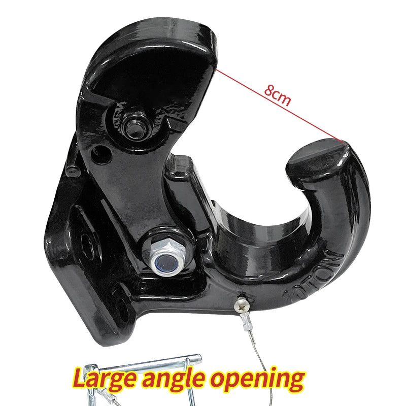 Heavy Duty 10 Ton Forged Pintle Hitch New Type Trailer Parts and Accessories Forged Tiger Head Hook Tow Hook Trailer Hitch 5