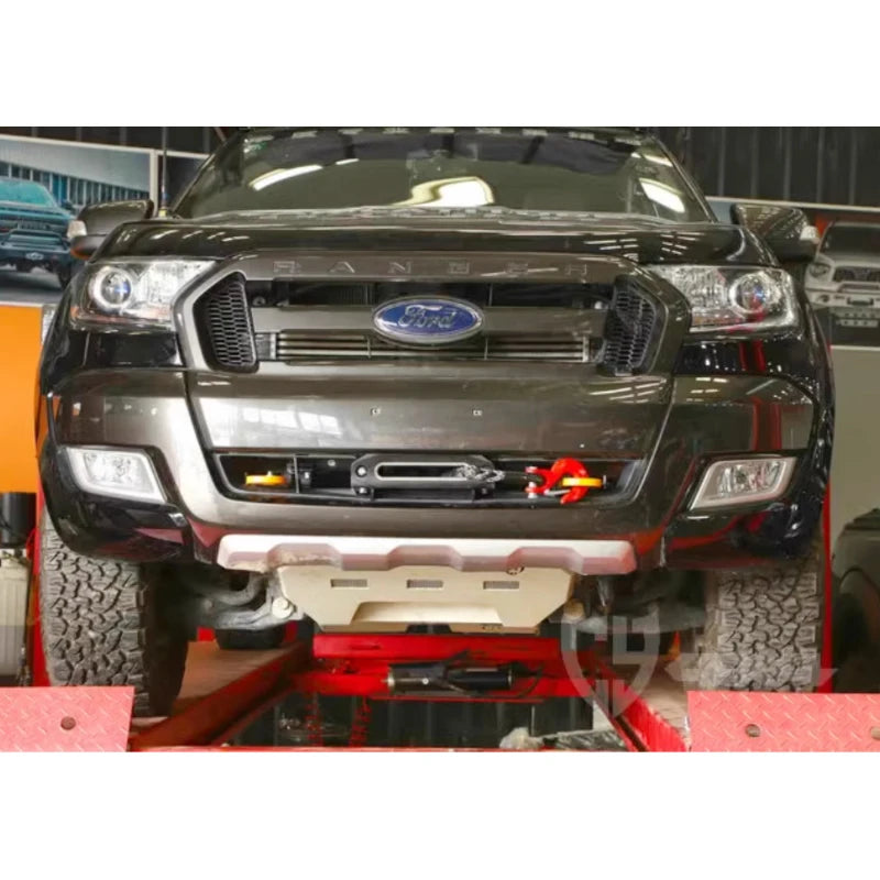 For Ford Ranger T6 T7 T8 Front Steel Winch Tray Bracket Parts Winch Mounting Rack Holder Trailer Hitch Car Frame Accessories 6