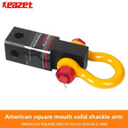 New 2inch Flat Off-Road Car Towing Hook Modified Hooligan Shackle Arm Square Mouth American Rescue Pull Special 4.7ton 2