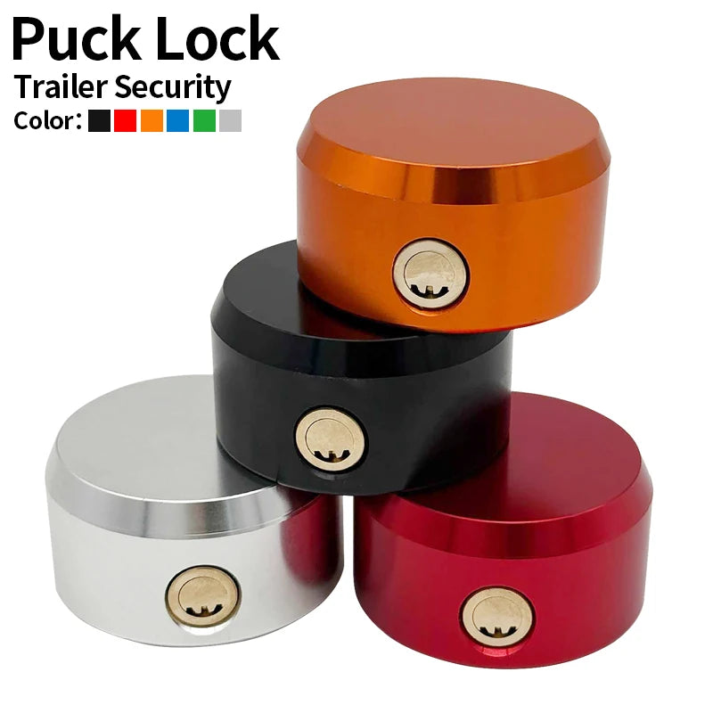 Hidden Shackle Hockey Puck Padlock Heavy Duty Round Van Security Lock for Storage Unit Shed Trailer Door Shipping Container Gate 1