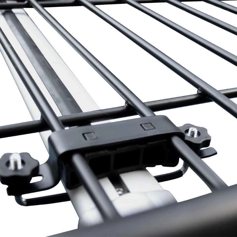 New High Quality Black Roof Platform Basket Luggage Rack Aluminium Alloy Frame Guide Plate Trailer Hitch Camp Trailer 300kg Max 5