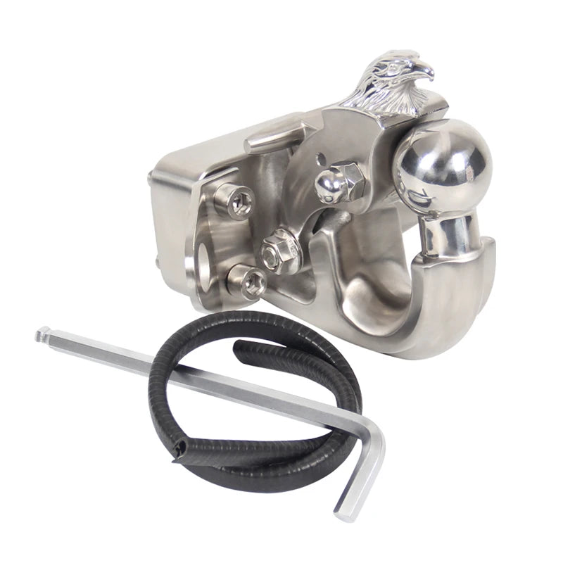 ARMADA Patrol Y62 Y63 Stainless Steel Eagle Head Tow Hook With Integrated Ball Head Off-road Parts Trailer Hitch Accessories 1