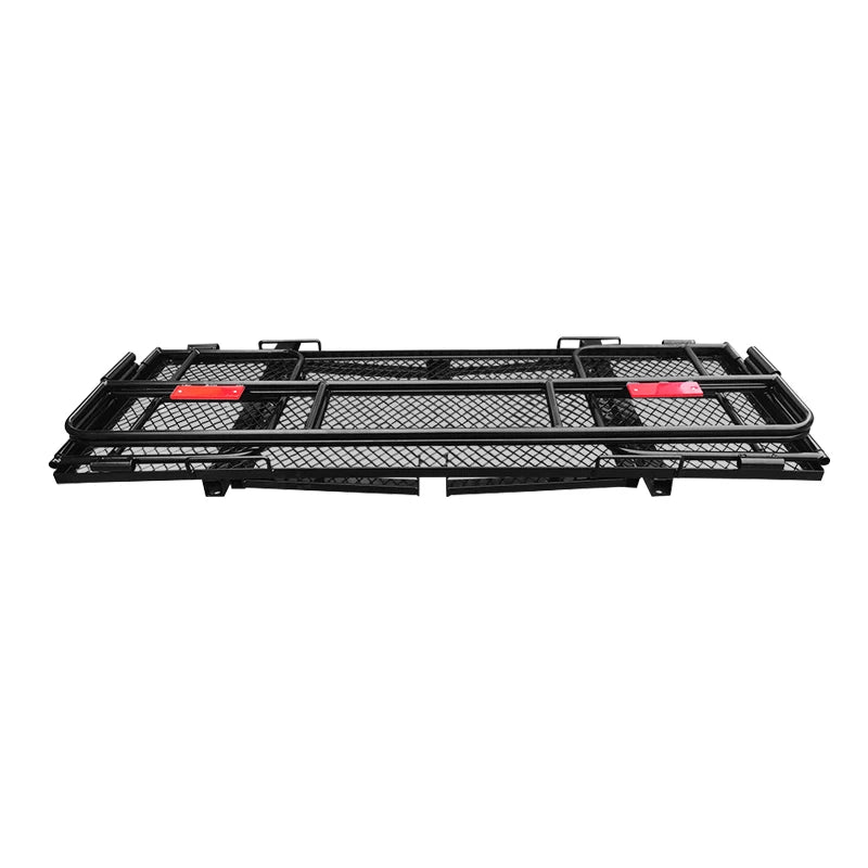 Car Rear 2inch Receiver Folding Luggage Basket Frame Hitch Rack for Travel Camping Trailer Hitch Camp Trailer Accessories 2
