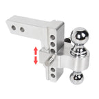 Trailer Hitch 6Inch Height Adjustable Aluminum Alloy Tow Arm With Double Trailer Ball Parts Car 4x4 Towing Recovery Accessories 1
