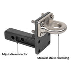 Adjustable Height and Detachable Trailer Ring Fits Rear Bumper 2inch Receiver Trailer Hitch Camp Trailer Car Accessories 2