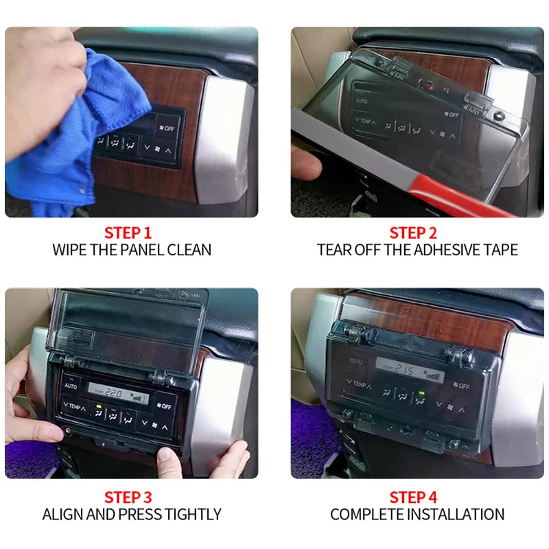 2010-2024 Prado Car Decorative Rear Air Conditioning Panel Protective Cover Special Trailer Parts & Trailer Hitch Accessories 6