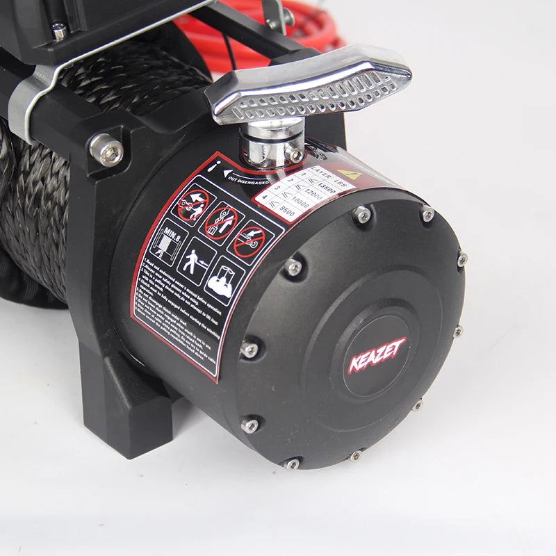 13500lbs Trailer Electric Winch 12V DC Towing Recovery Winch with Tow Hook Trailer Hitch Set Car Waterproof Motor Accessories 5