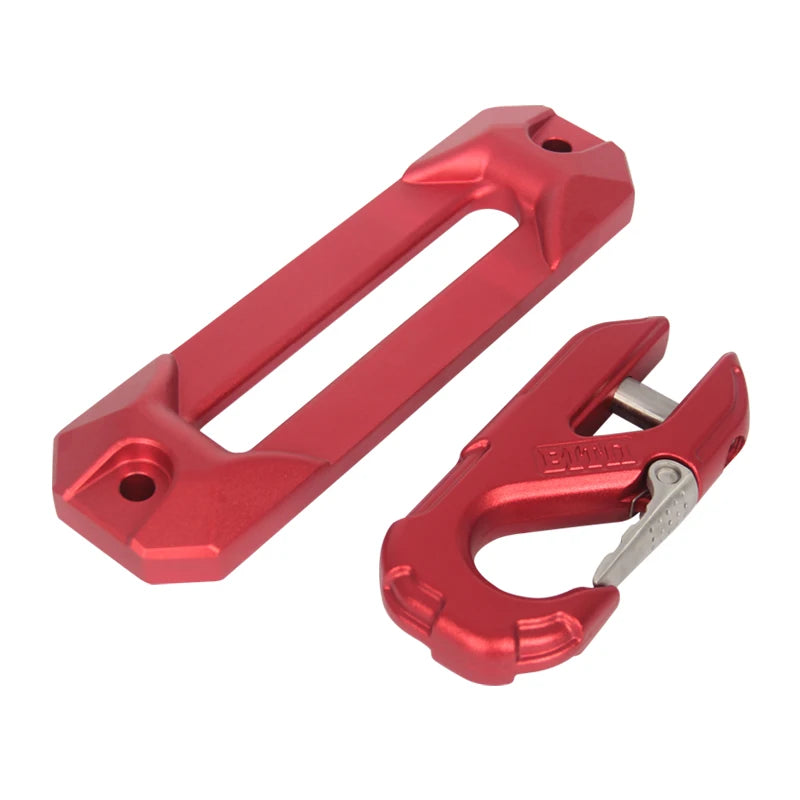 19000LBS CNC Aluminum Hawse Fairlead Winch Hook Kit for Synthetic Rope 4x4 Off-Road Trailer Hitch Recovery Towing Accessories 1