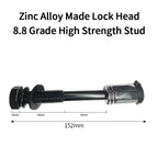 M16 Screw Rod Trailer Lock Pin Heavy Duty Carbon Steel Hitch Pin Anti-Theft Towbar Security Pin for Fixed Trailer Arm Car Parts 2