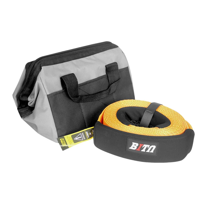 New High Quality Heavy-Duty 6 Meters 15 Ton Nylon Recovery Car Tow Rope Refit Parts Winch Rescue Trailer Accessories 6