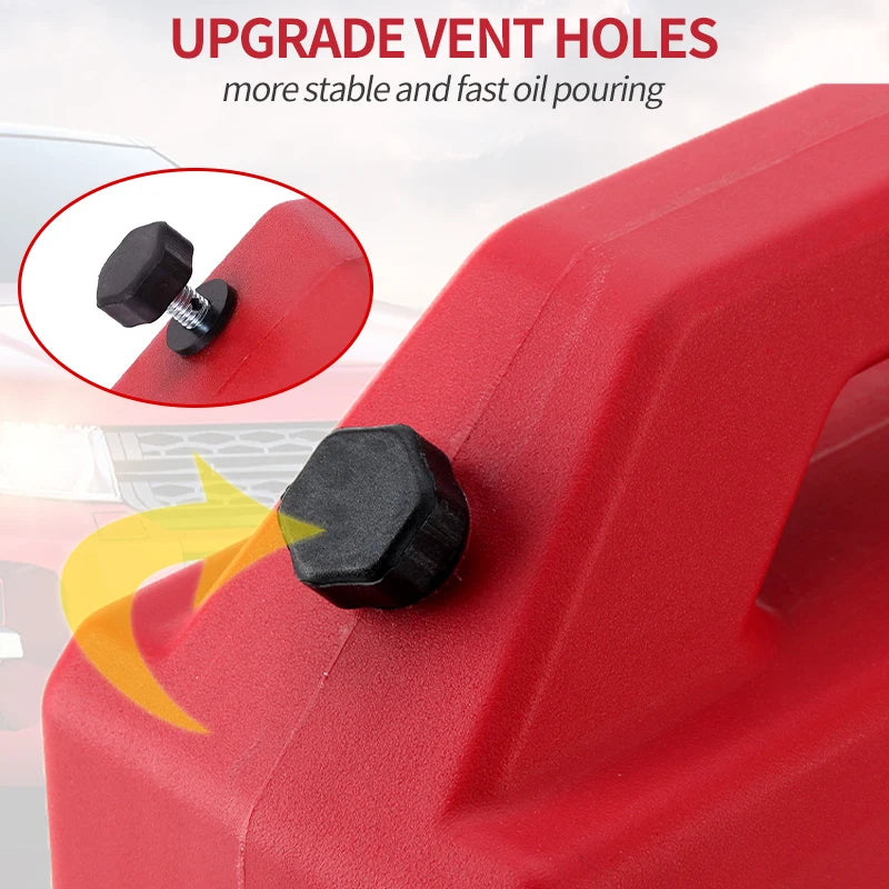 1Gal Plastic Red Oil Drum Container 3.8L Outdoor Water Tank for SUV Car UTV ATV-for Trailer Hitch Camp Trailer Accessories Parts 5