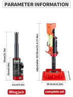 Hydraulic Jack 3-4 Ton/6600-8800lbs,Lift Jack Portable Tire Jack for Car Truck,Jack Set Combination for Multiple Scenarios 5
