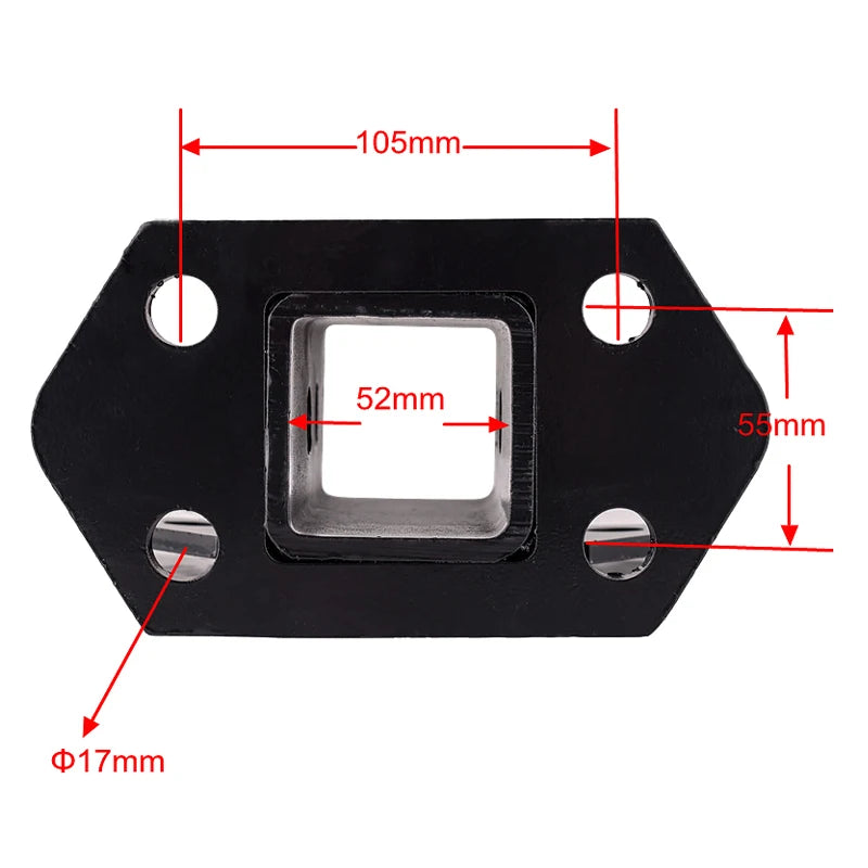 Install Hole 55mmX105mm with 2-inch square Mouth Base Trailer Hitch Use Trailer Arm Hook Trailer Hitch Camp Trailer Accessories 5