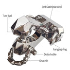Trailer 304 Stainless Steel Tow Hook for Toyota 2003-2023 Prado Viper Design Parts Trailer Hitch Base Off-road Car Accessories 2