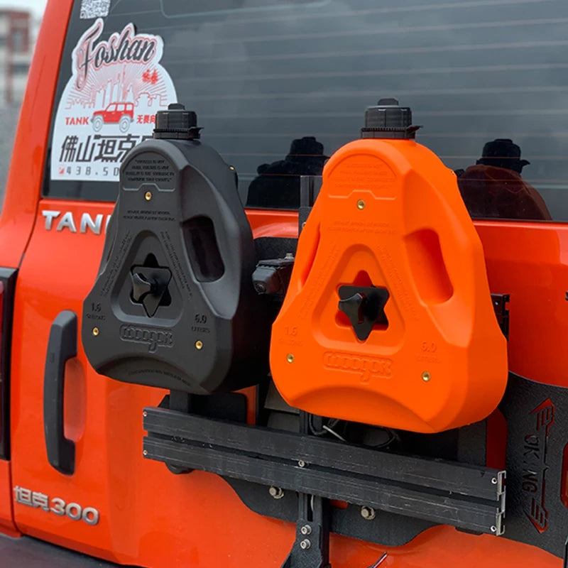 New High Quality 6L Outdoor Plastic PE Oil Drum 1.6-Gal Diesel Fuel Can Orange/Black/Red Trailer Hitch Accessories 6